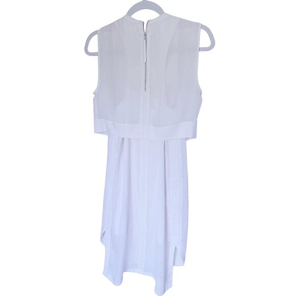 Helmut Lang White Tiered Gauze Sheath Dress 0 Bridal Quiet Luxury Minimalist - Picture 3 of 6